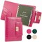 Wrapables A5 Croc-Embossed Planner and Journal Clutch, Refillable Undated Daily/Weekly Hardcover Premium Planner, Journal Notebook, Rose Pink